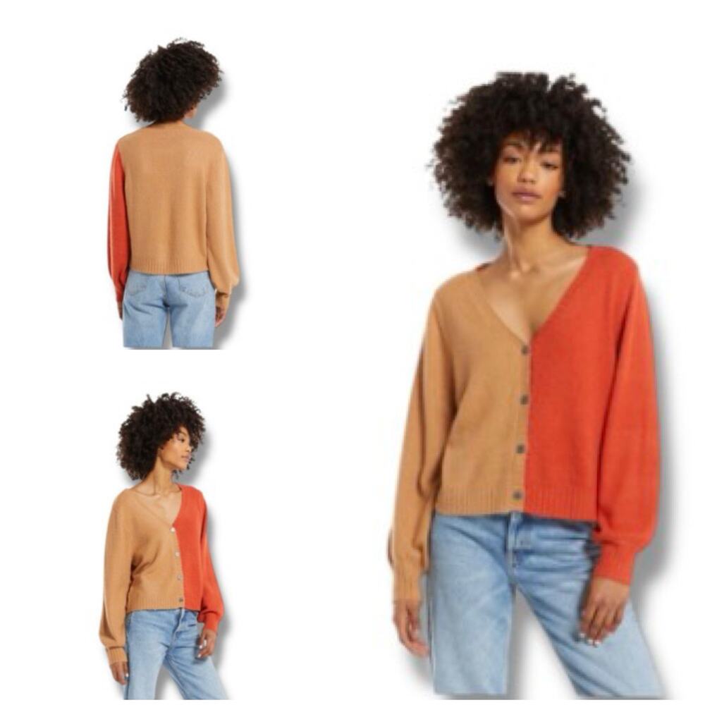Z Supply Nova two tone colorblock knit cardigan Size Large